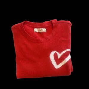 LOFT Vibrant Red Knit Top